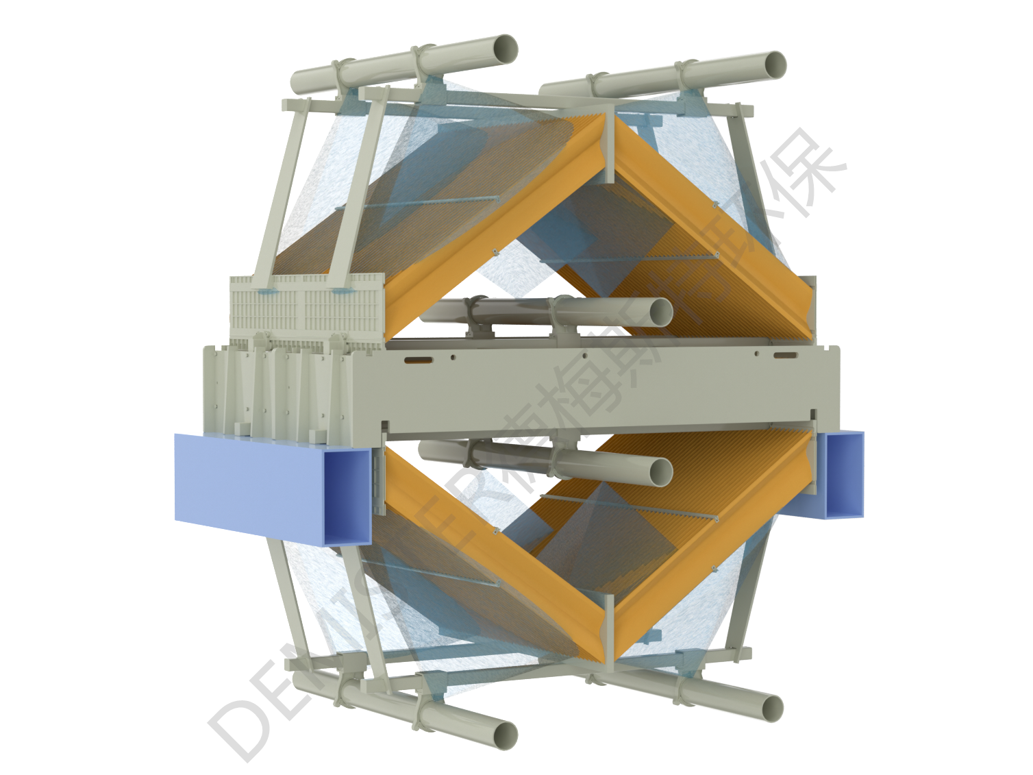 阻燃型菱形旋汇聚合除尘<i style='color:red'>除雾器</i>