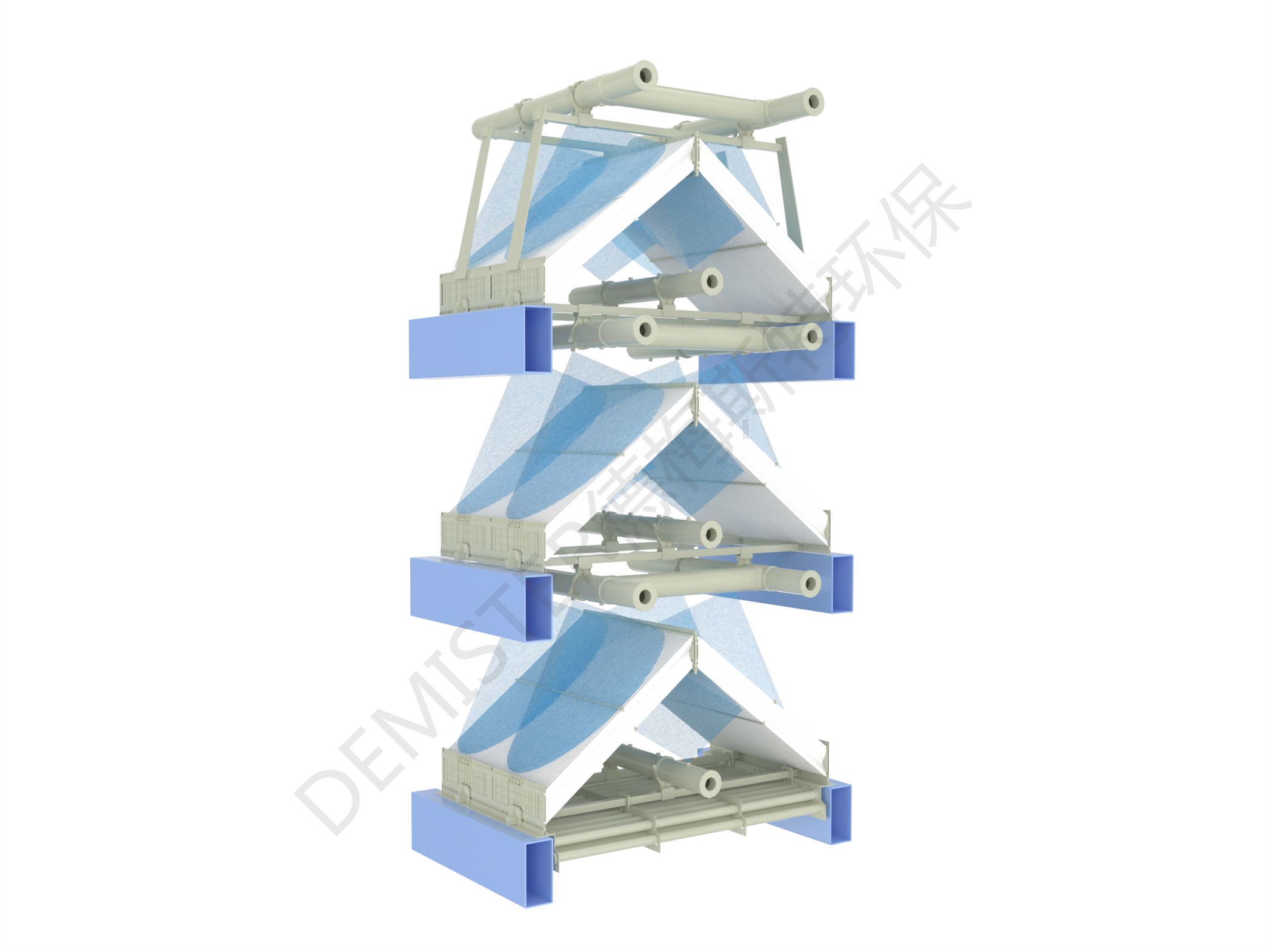 管式三屋脊高效除雾器