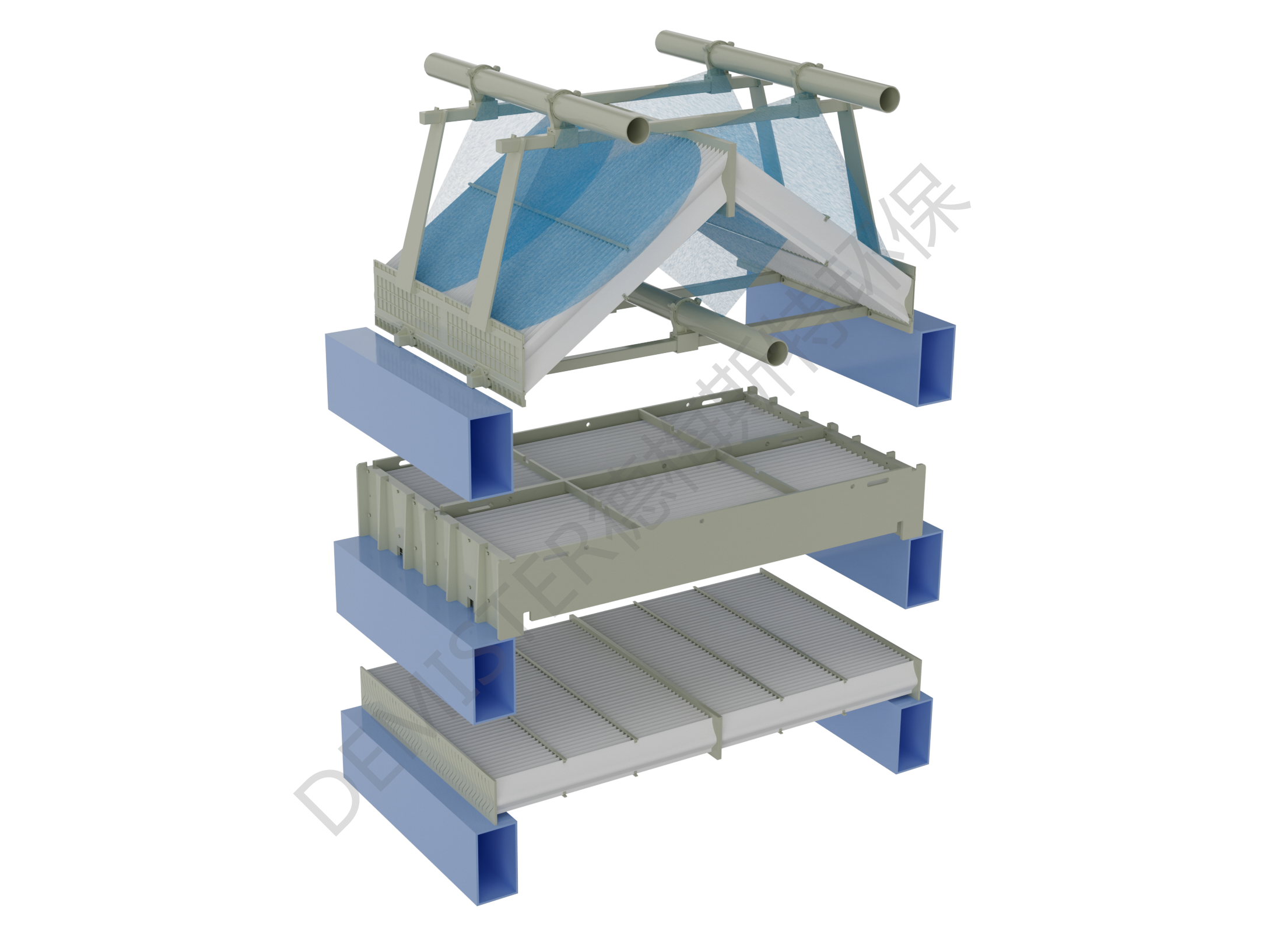 平板旋汇聚合除尘除雾器