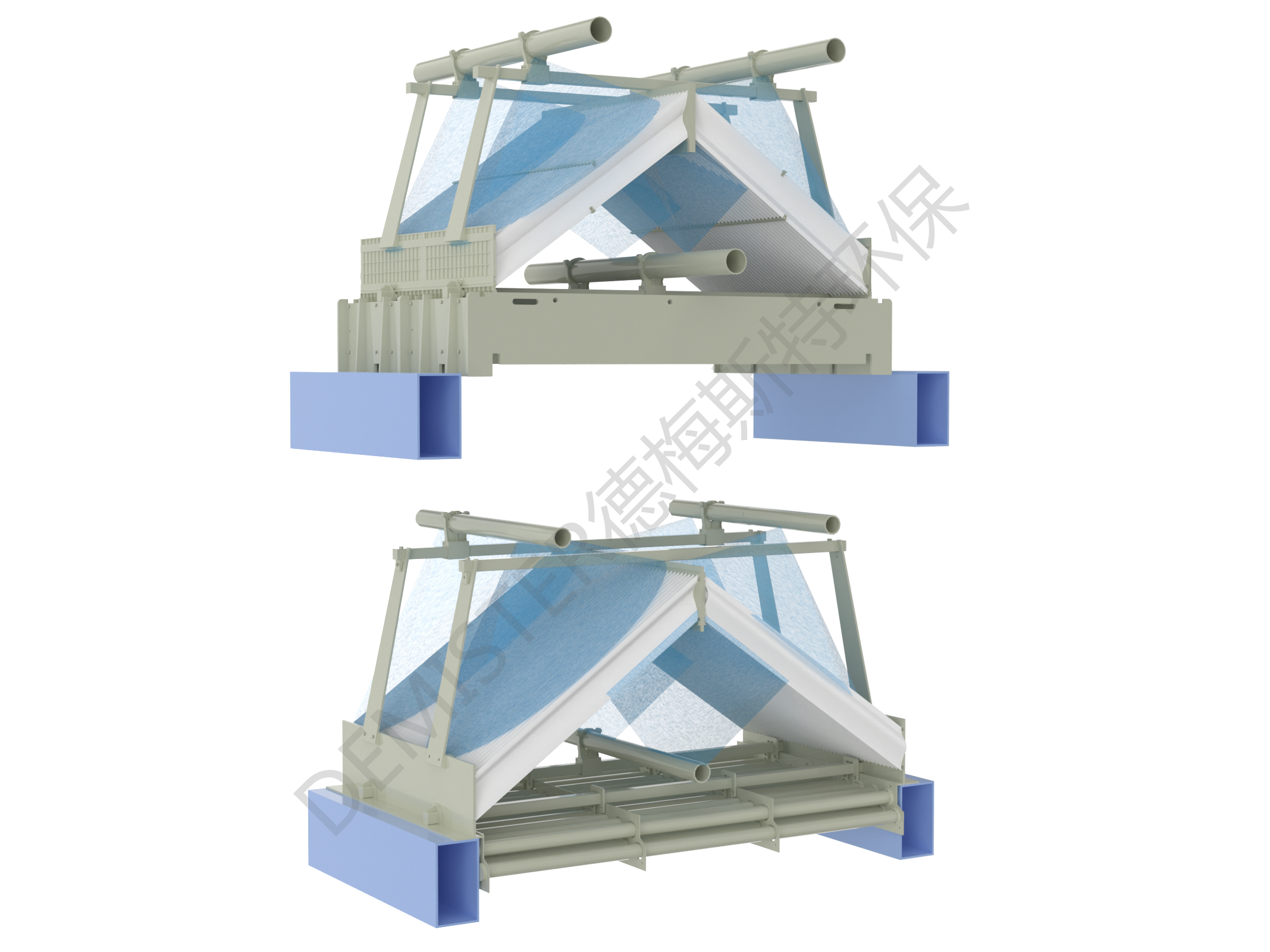 管式屋脊旋汇聚合除尘除雾器