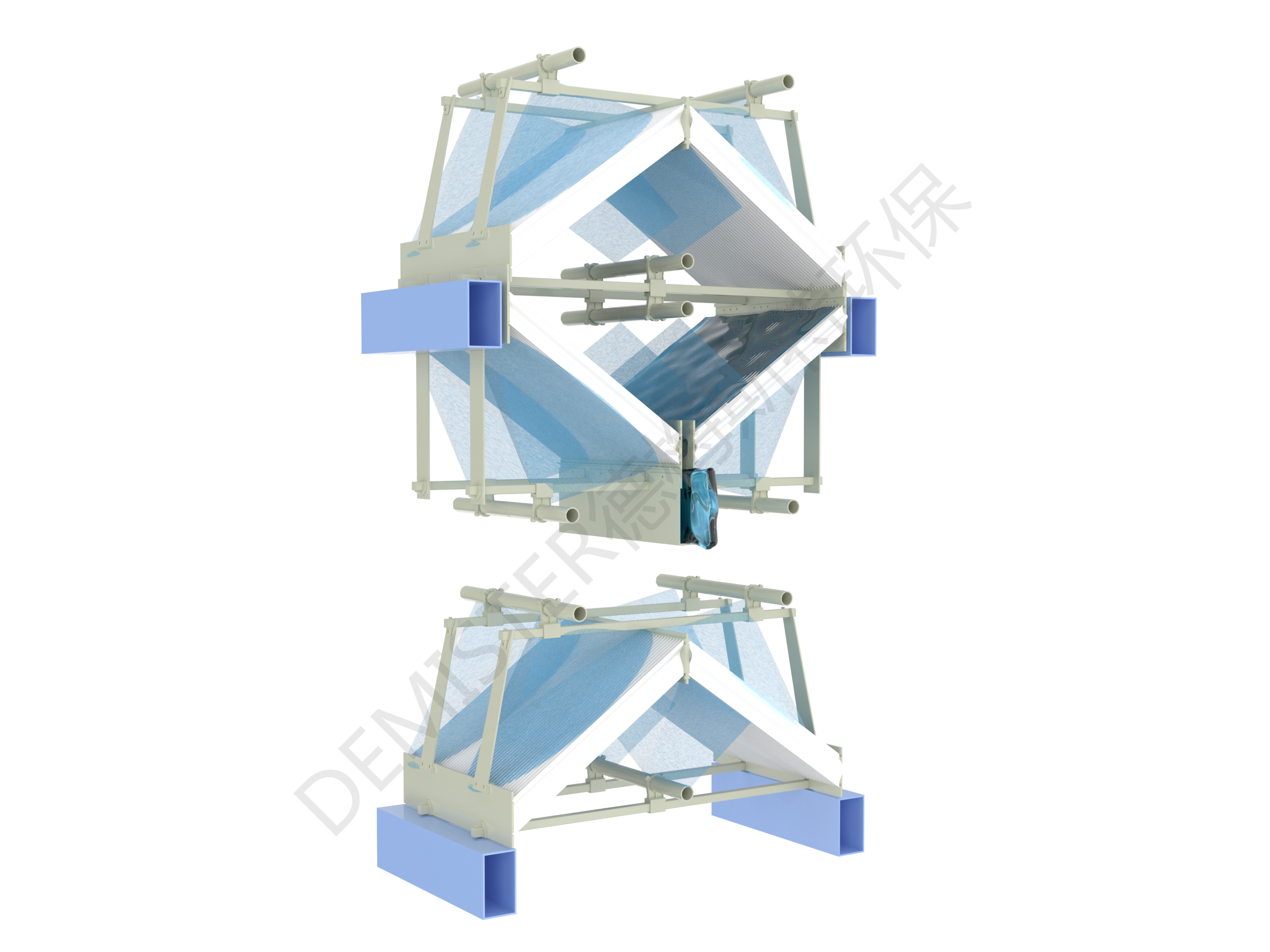 屋脊菱形收水型高效除雾器